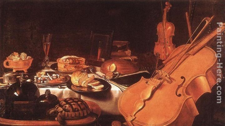 Pieter Claesz Still Life with Musical Instruments